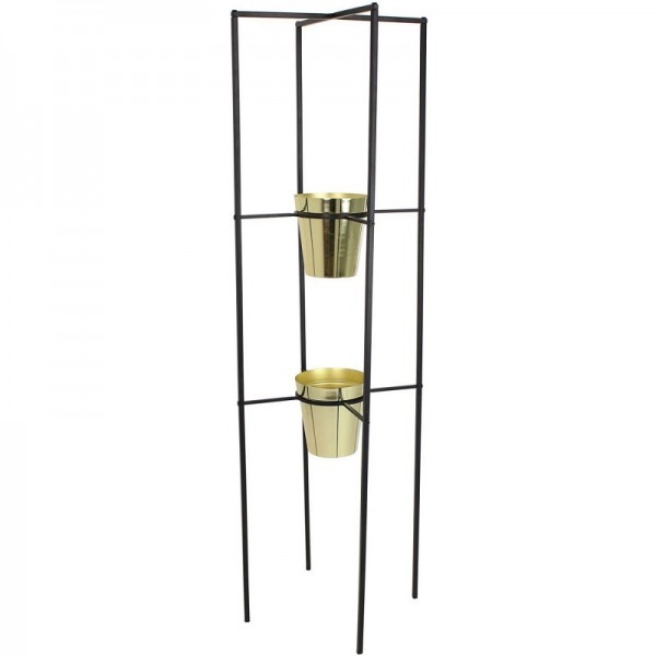 Planters with Black Metal Frame Stand                                 